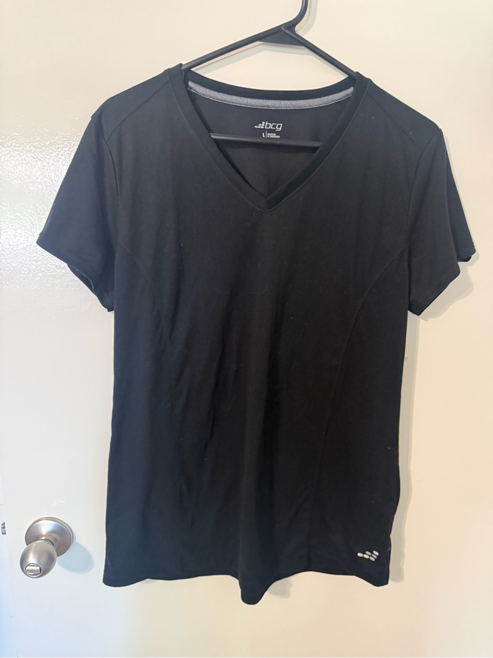 bcg Black V-Neck Short Sleeve Performance Tee